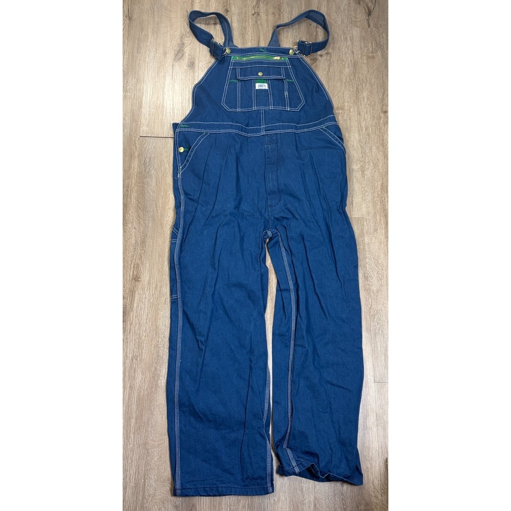 Liberty Overall Bibs Mens 46x30 Denim Workwear Big Dark Blue